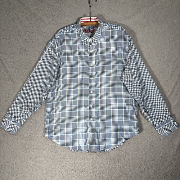 Robert Graham Shirt Men’s Size 2XL Houndstooth Plaid Flipcuff Mixed Media Luxury - Picture 1 of 16